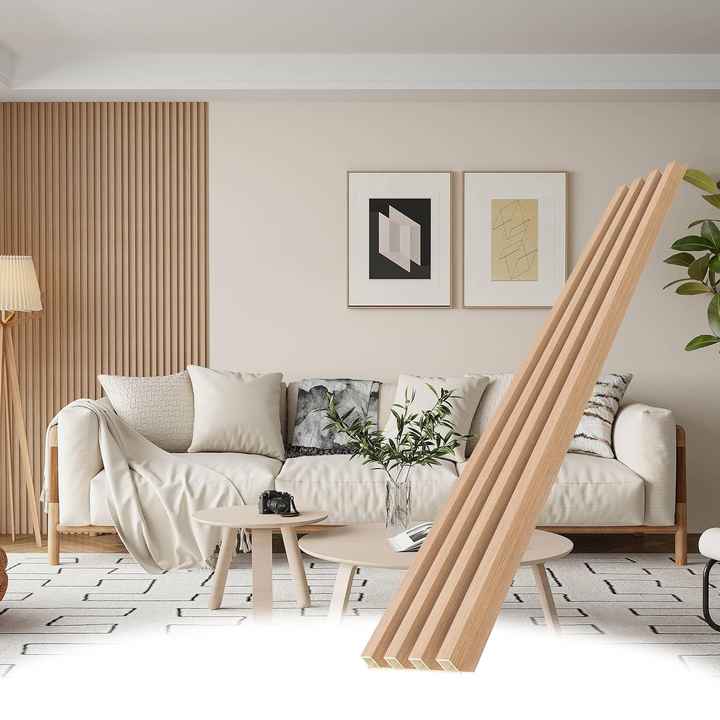 Tấm ốp tường WPC dạng sóng hiện đại bán trực tiếp từ nhà máy Tấm ốp tường bằng tre và nhựa PVC dùng để trang trí nội thất - Daisan Mart