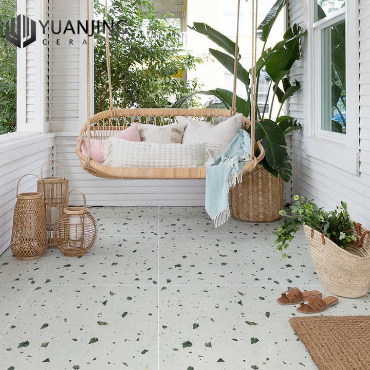 Gạch Terrazzo sứ nguyên khối 600x600mm mờ chạm khắc tinh xảo tráng men chống trượt lát sàn phòng khách phòng tắm gạch men ốp tường - Daisan Mart