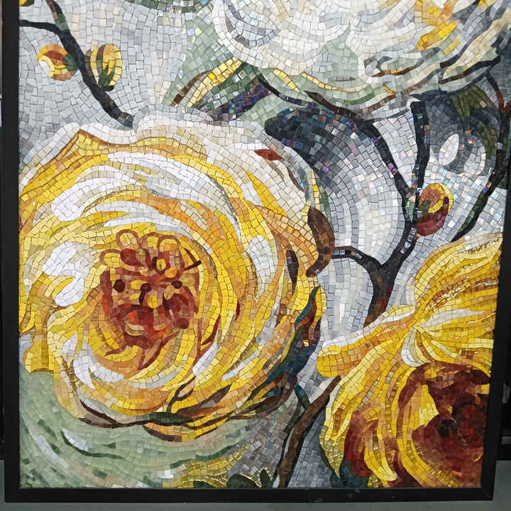 Tranh khảm kính nghệ thuật thủ công hiện đại sang trọng trang trí tường phòng tắm, khách sạn hoặc nhà ở - Daisan Mart