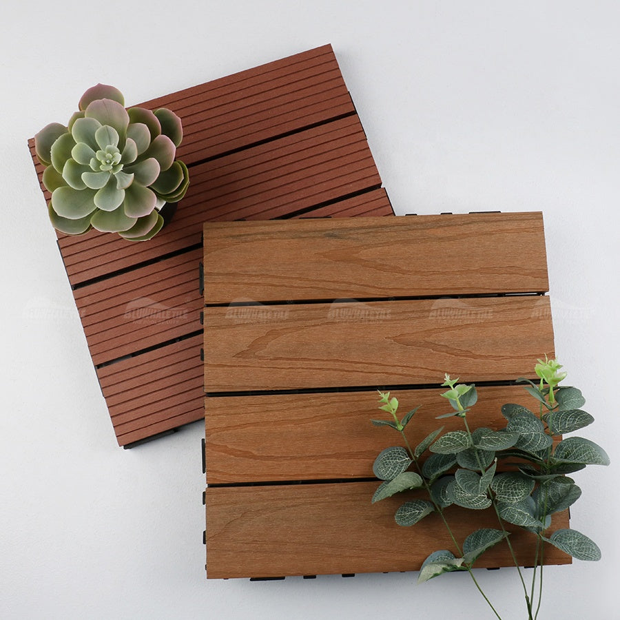 Ván lát sàn gỗ nhựa composite ngoài trời thân thiện với môi trường 100%, chống trơn trượt, dành cho khu vực xung quanh hồ bơi, lắp ghép dễ dàng - Daisan Mart
