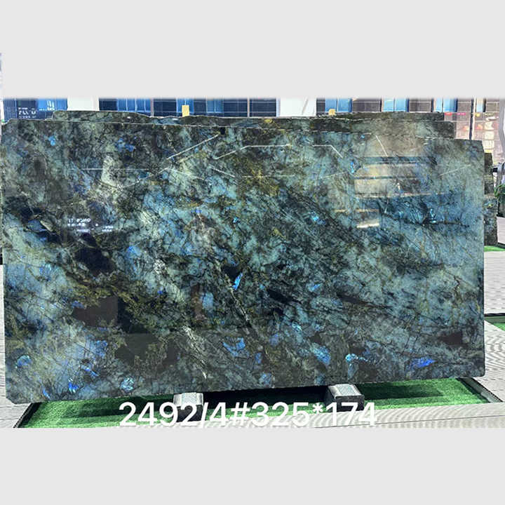 YDSTONE Thiết kế hiện đại đánh bóng đá granite xanh Labradorite Lemurian tự nhiên cho mặt bàn bếp biệt thự - Daisan Mart