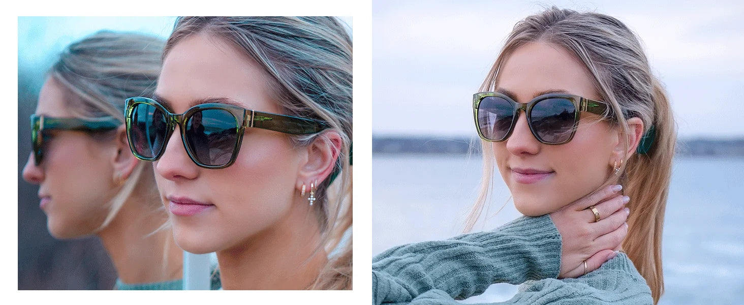 ZENOTTIC Fashion Cateye Polarized Sunglasses for Women - Oversized Sun Glasses UV400 Protection Retro Shades Designer Style - Daisan Mart