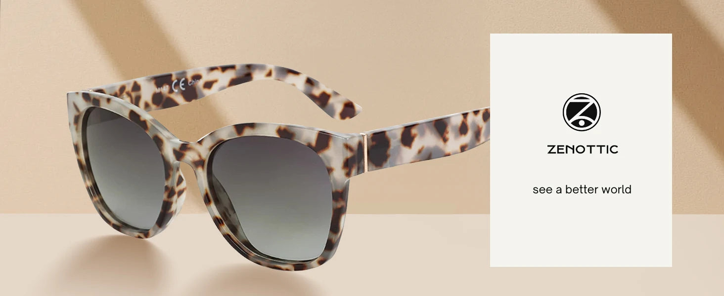 ZENOTTIC Fashion Cateye Polarized Sunglasses for Women - Oversized Sun Glasses UV400 Protection Retro Shades Designer Style - Daisan Mart