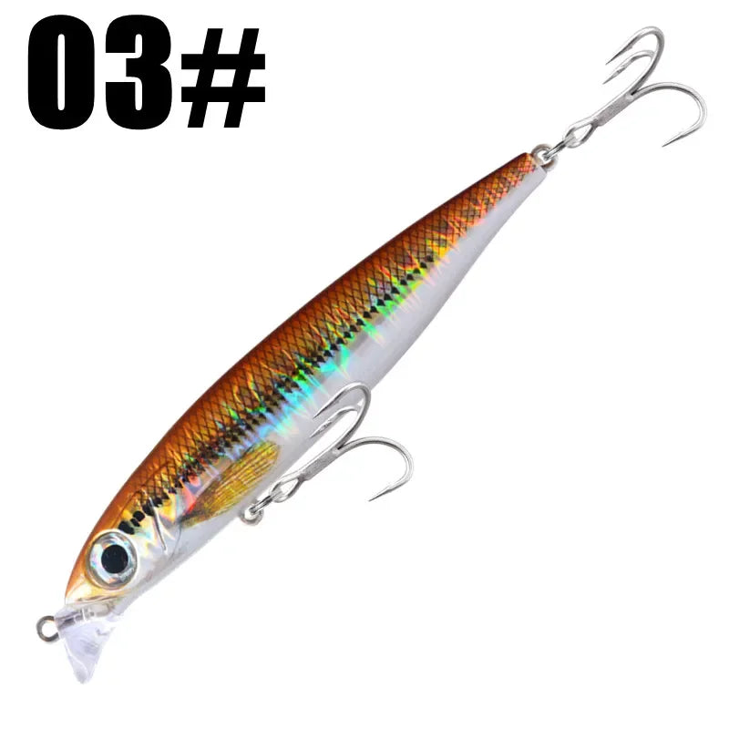 GREENSPIDER Sinking Minnow 100mm 34g Wobbler Pesca Swimbait Long Cast Tackle Pike Fishhook Sea Fishing Lure Jerkbait