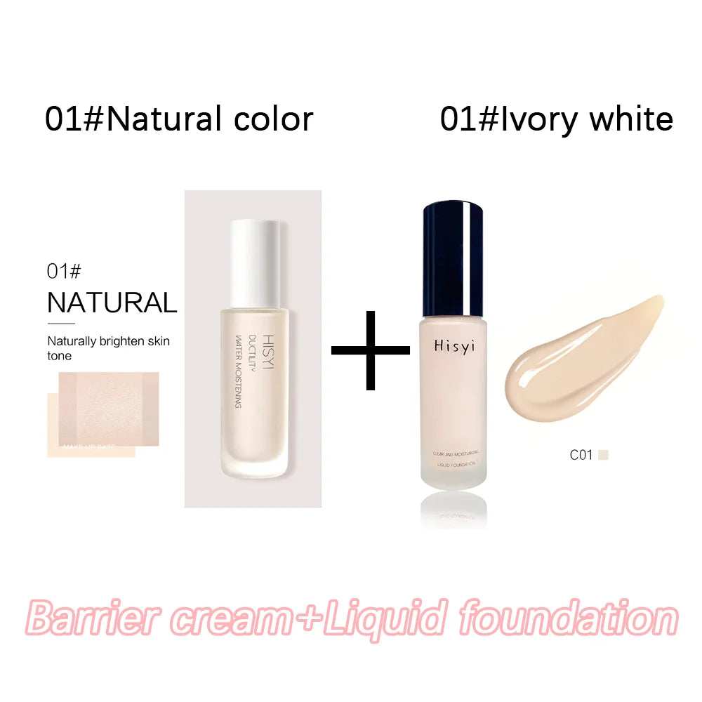 Liquid foundation naturally covers flaws without sticking powder, plain face cream, transparent foundation, conceals blemishes - Daisan Mart