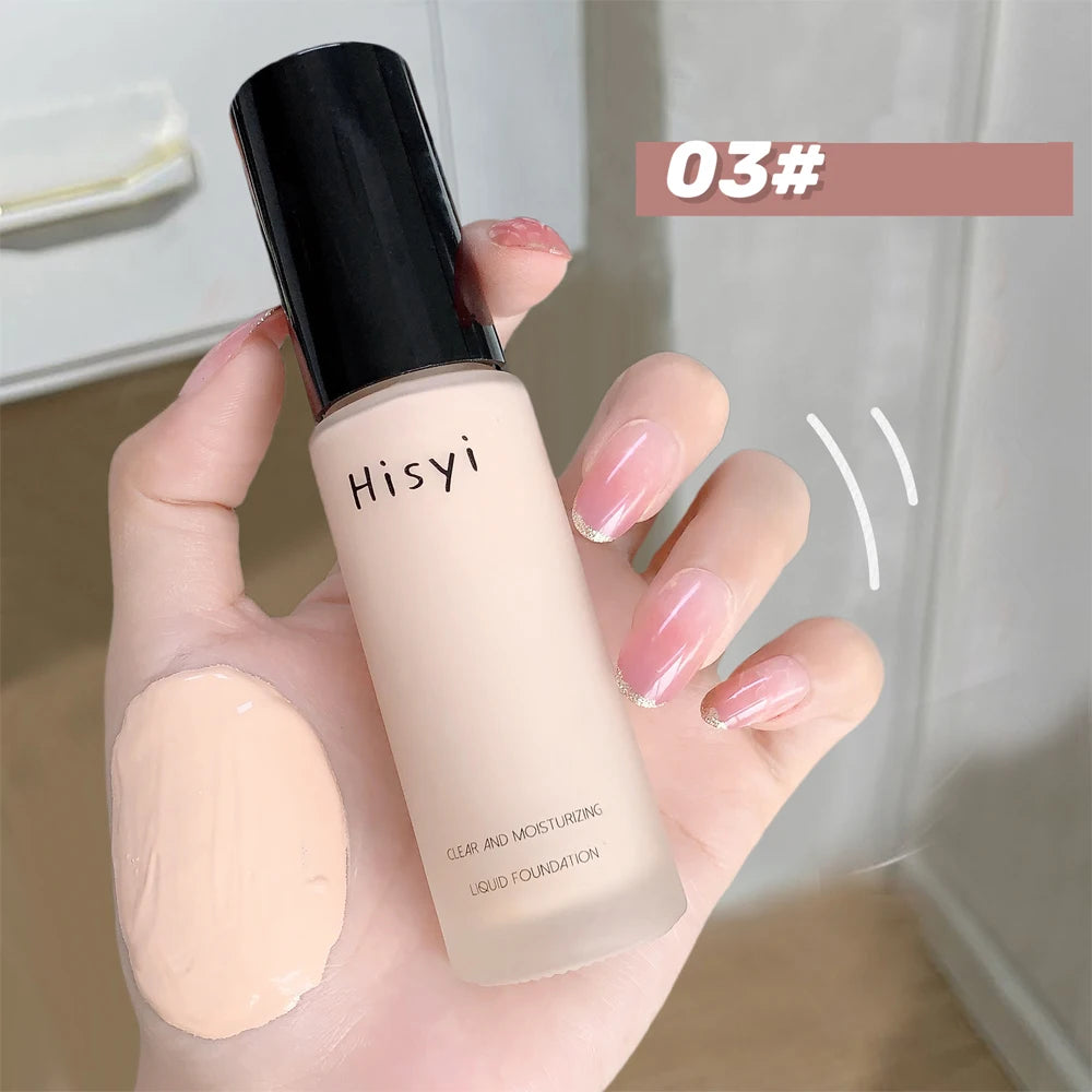 Liquid foundation naturally covers flaws without sticking powder, plain face cream, transparent foundation, conceals blemishes - Daisan Mart