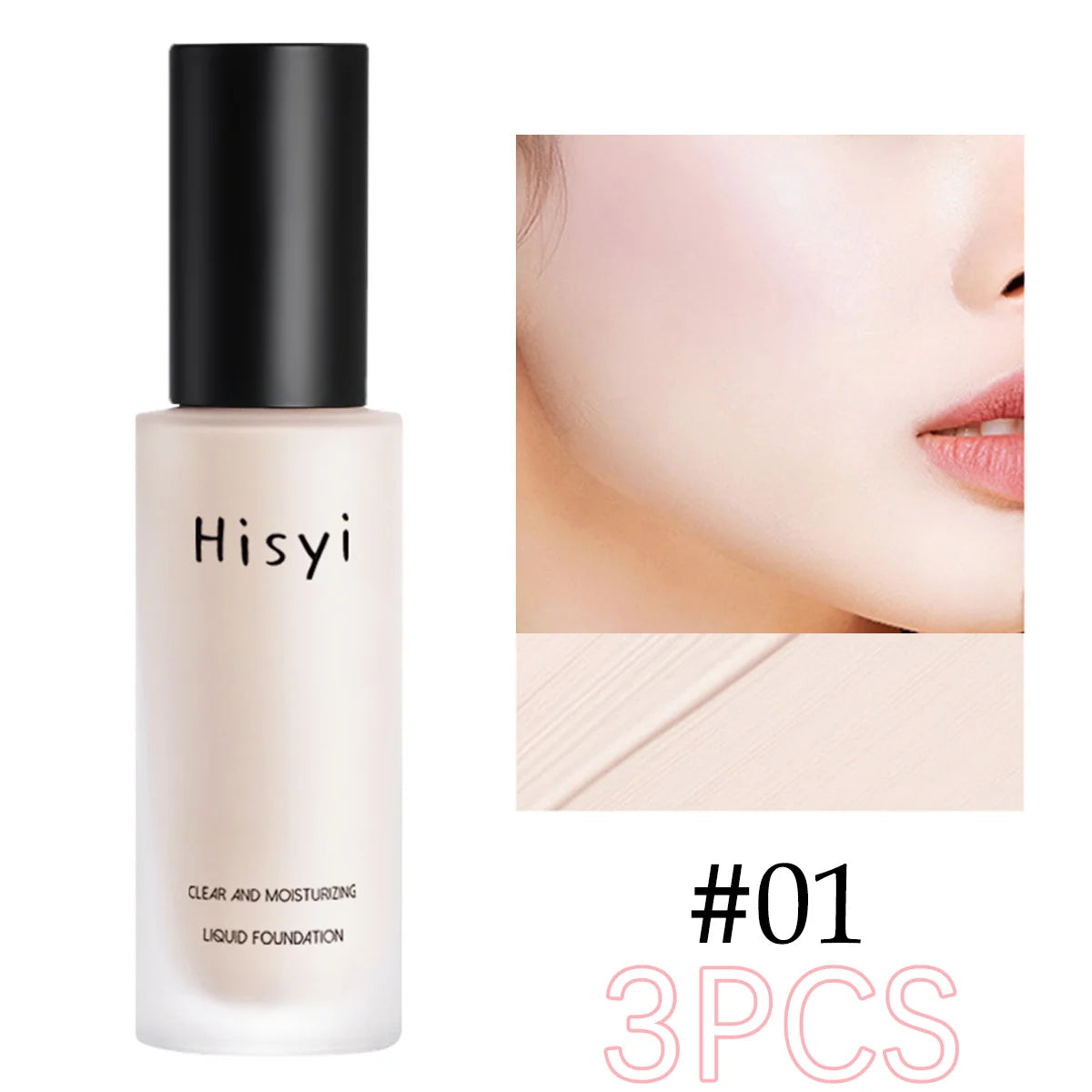 Liquid foundation naturally covers flaws without sticking powder, plain face cream, transparent foundation, conceals blemishes - Daisan Mart