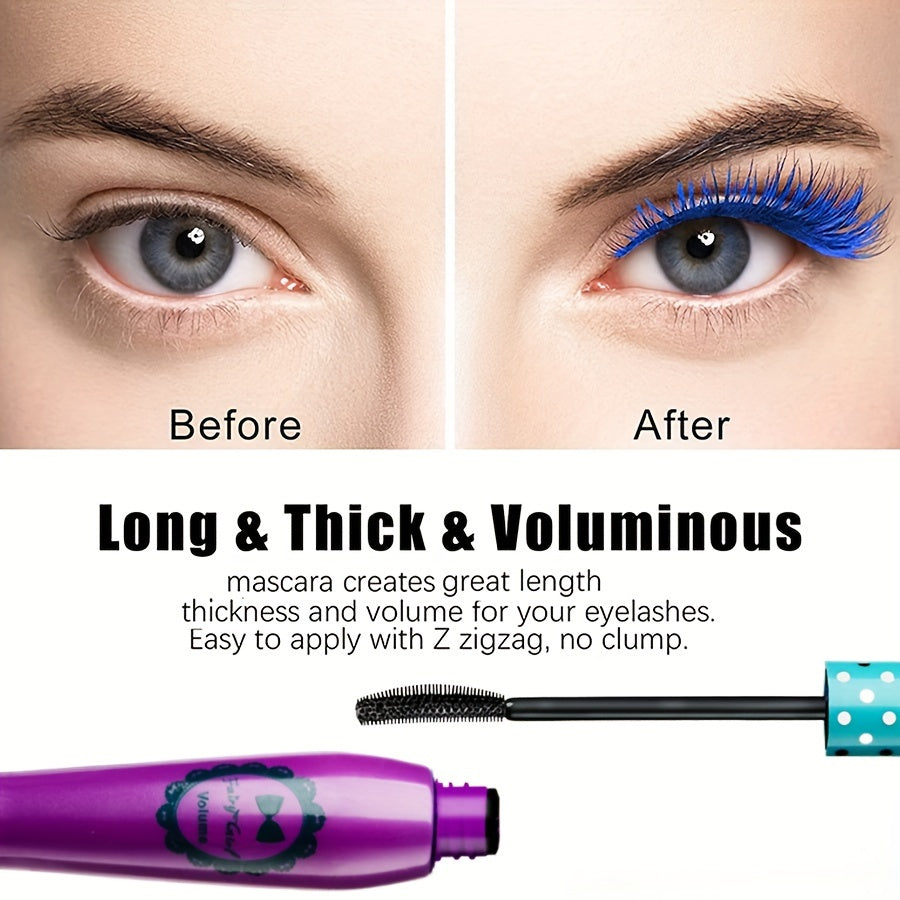 Super Thick Waterproof Mascara Blue Highlight 1PC