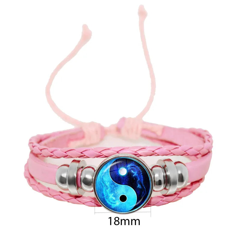 New Accessories Dragon Moon Yin Yang Tai Chi Time Gem Necklace European and American Sweaters Chain Necklace - Daisan Mart