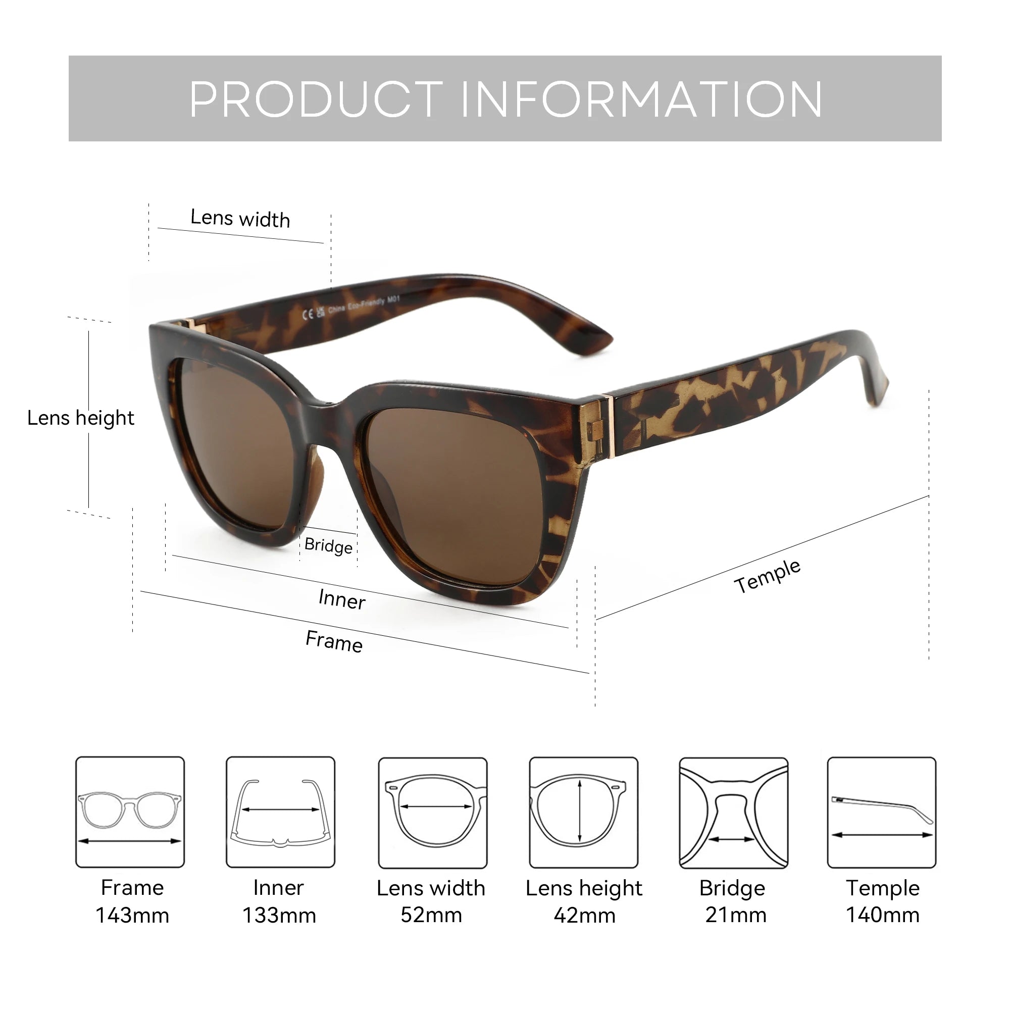 ZENOTTIC Kính Râm Cánh Bướm Cat Eye UV400 Nữ 2025 - Daisan Mart