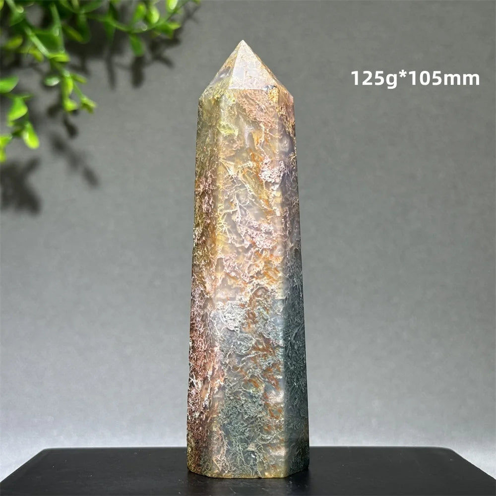 Natural Moss Quartz Chopsticks - Meditation &amp; Home Decor