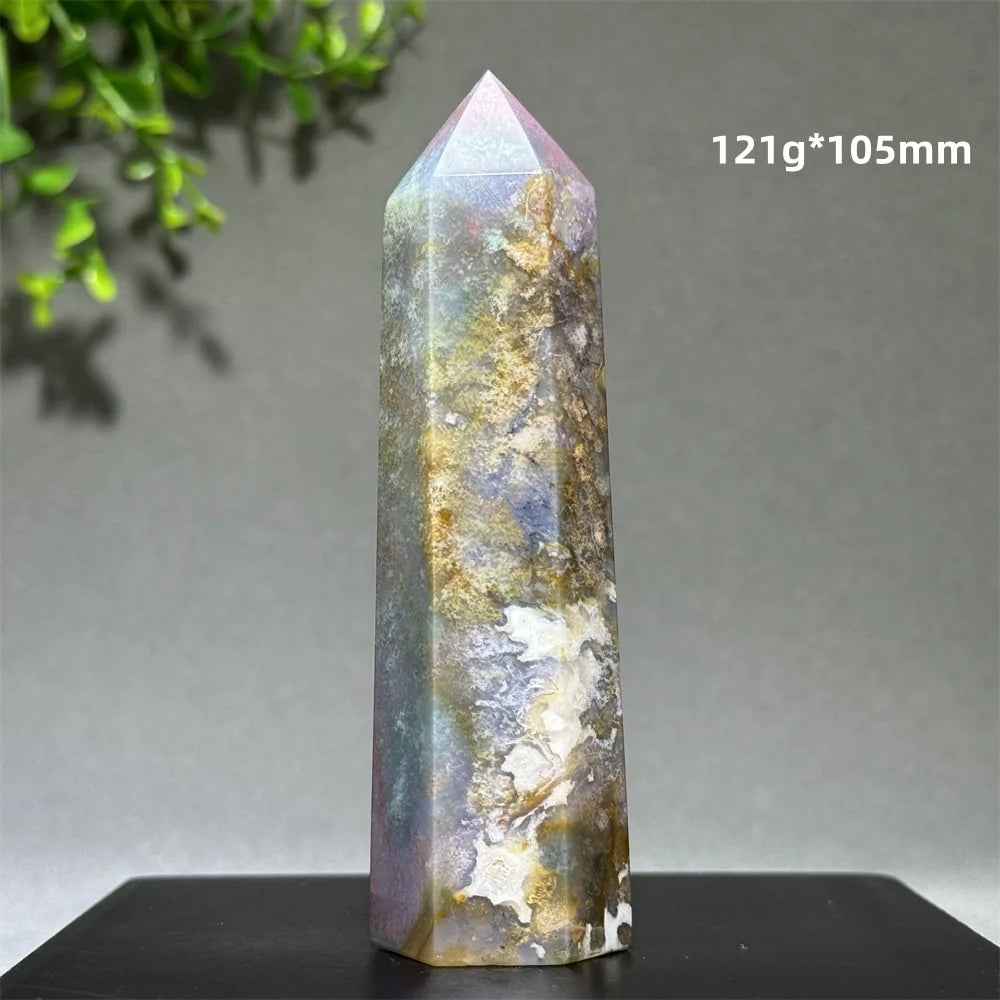 Natural Moss Quartz Chopsticks - Meditation &amp; Home Decor