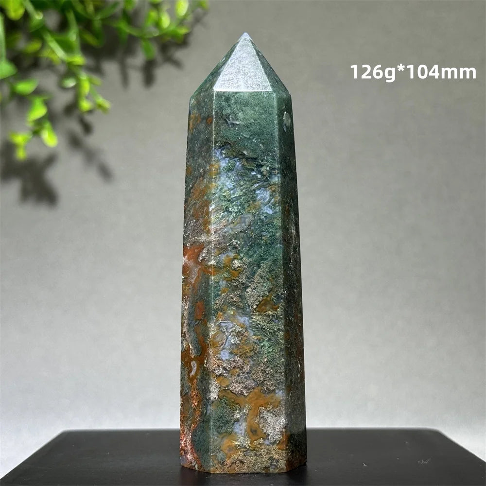 Natural Moss Quartz Chopsticks - Meditation &amp; Home Decor
