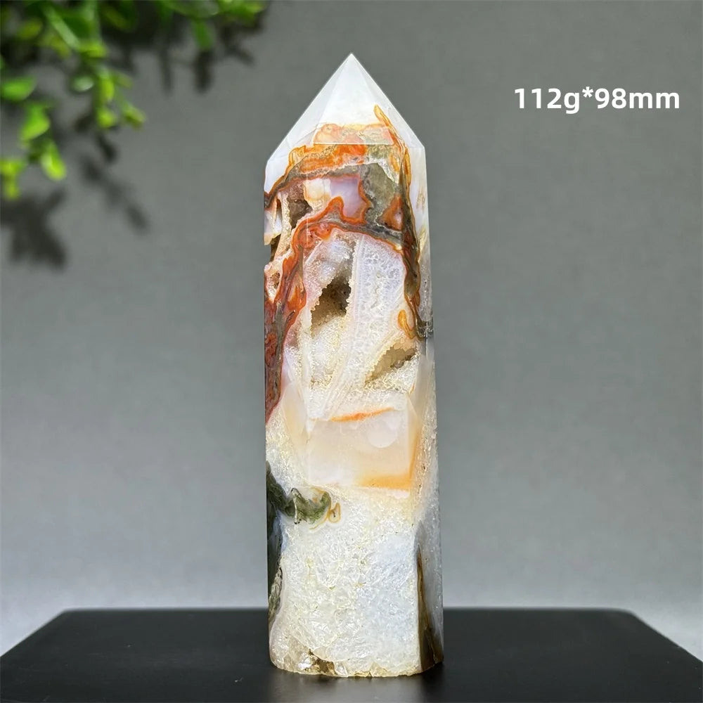 Natural Moss Quartz Chopsticks - Meditation &amp; Home Decor