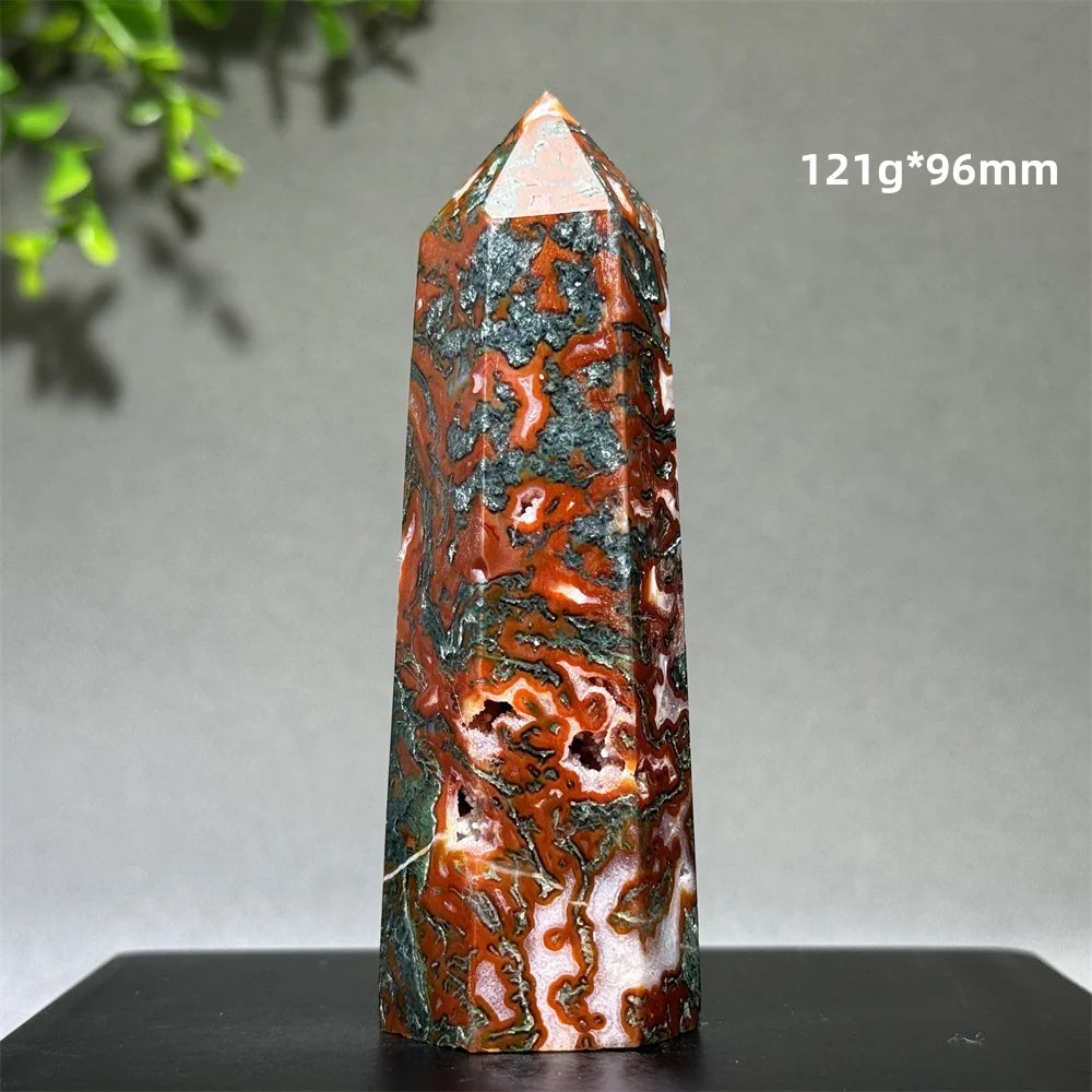 Natural Moss Quartz Chopsticks - Meditation &amp; Home Decor