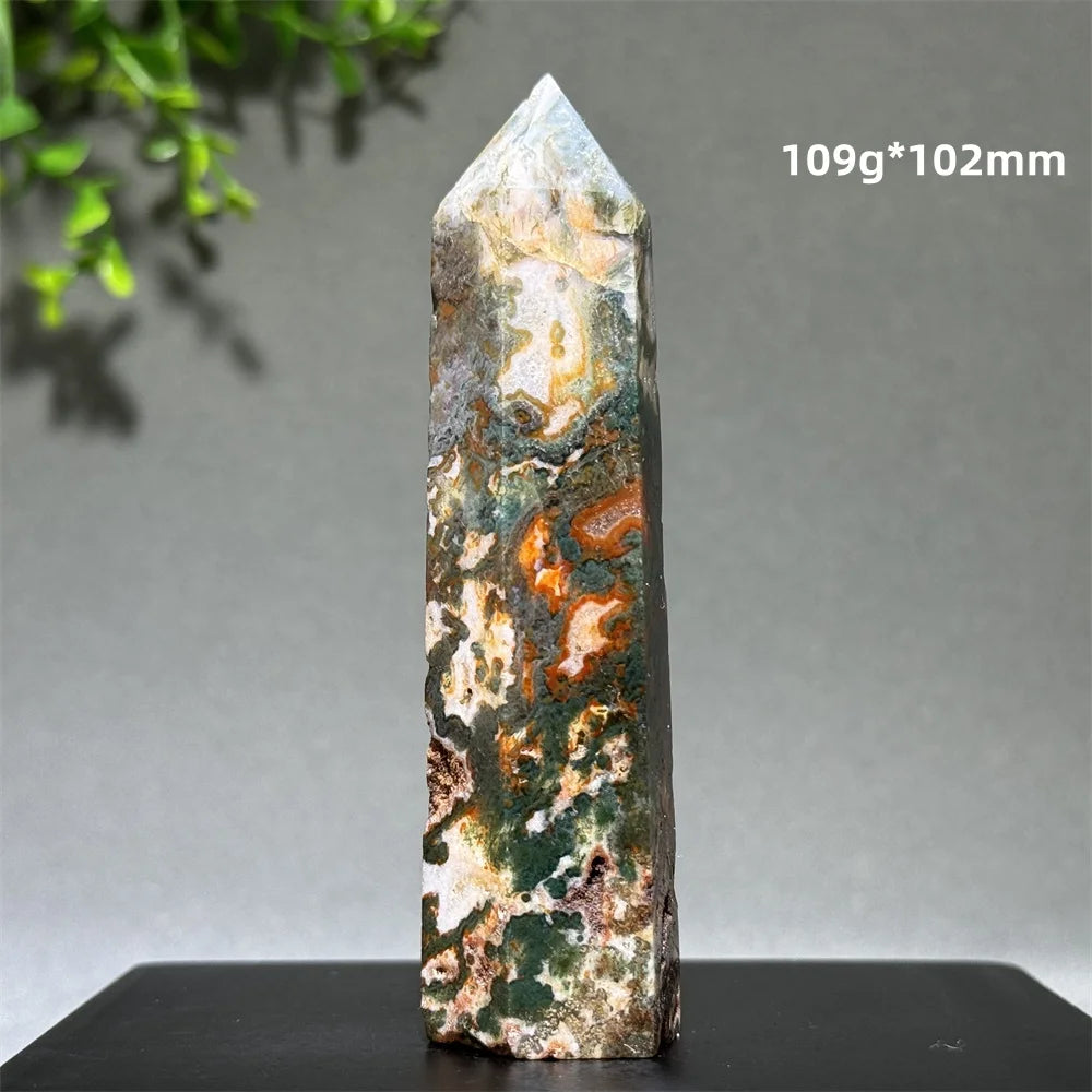Natural Moss Quartz Chopsticks - Meditation &amp; Home Decor