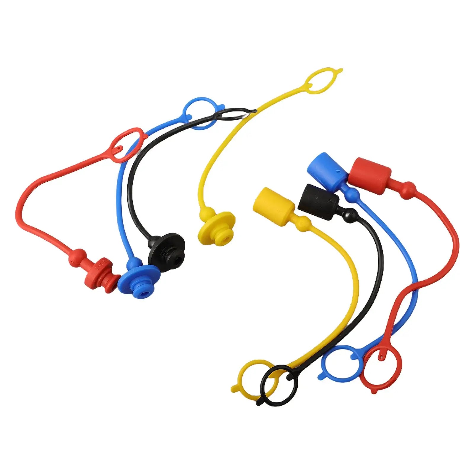 4 Pairs Of Hydraulic Quick Couplers Male Dust Cap And Female Plug Cover PVC Rubber Hydraulic Equipment Replacment Accessories