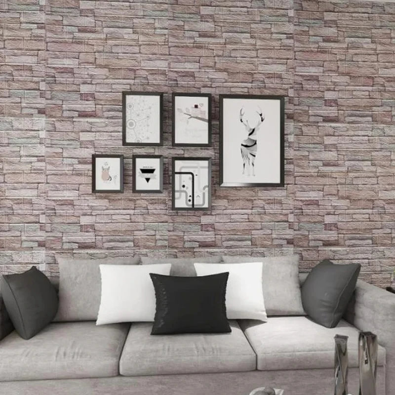 Giấy Dán Tường PVC Giả Gạch Chống Nước Tự Dính - Daisan Mart