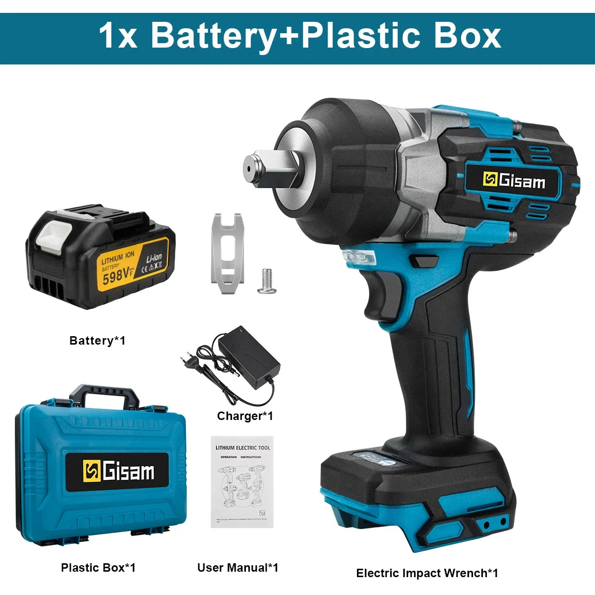 Máy Vặn Ốc Dùng Pin Không Chổi Than Gisam 2800N.M - Daisan Mart