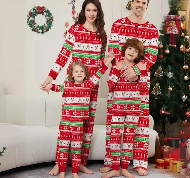 Ready to Ship Warm Soft Pajamas Cartoon Sets Matching Christmas Pajamas for Family Pajamas Sets Christmas Pijamas for Family