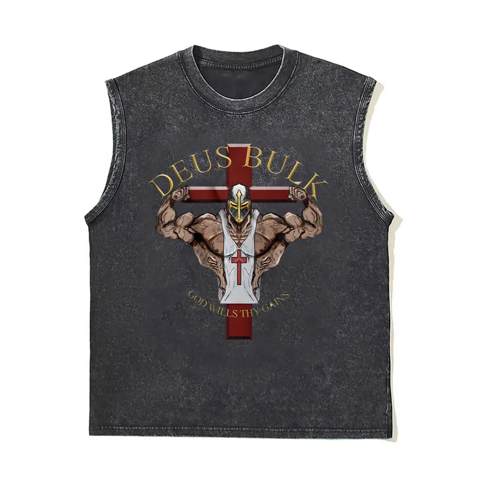 Áo Tank Thể Thao Vintage Gym In Logo 2 Mặt Unisex - Daisan Mart