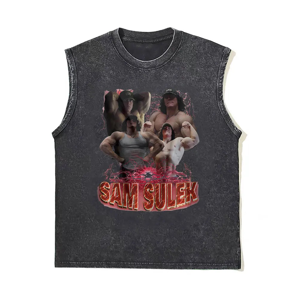 Áo Tank Thể Thao Vintage Gym In Logo 2 Mặt Unisex - Daisan Mart