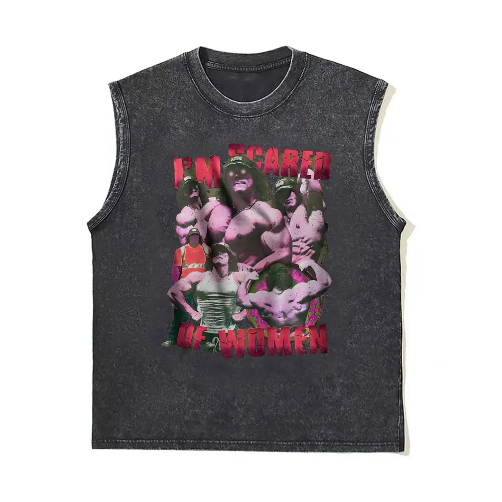 Áo Tank Thể Thao Vintage Gym In Logo 2 Mặt Unisex - Daisan Mart