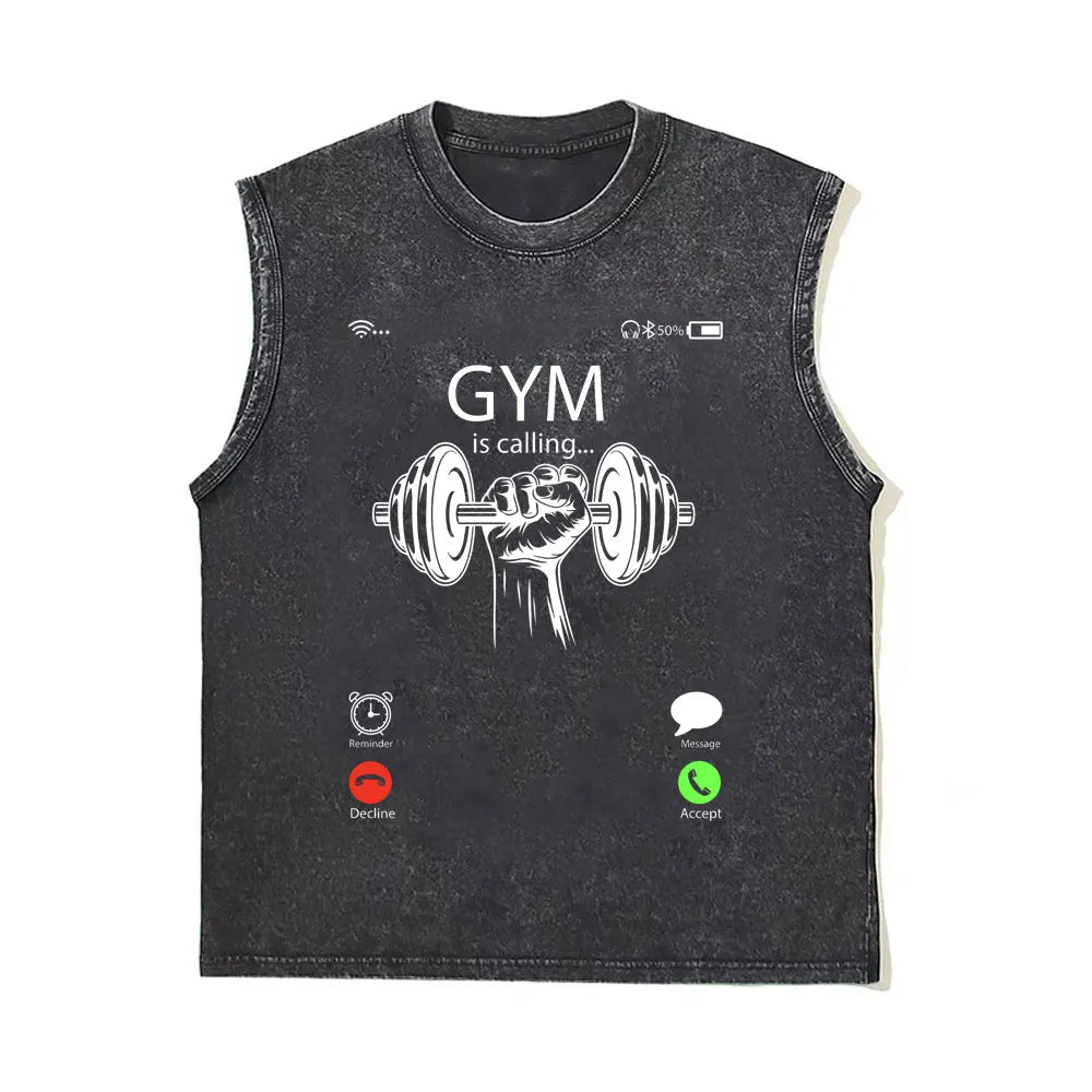 Áo Tank Thể Thao Vintage Gym In Logo 2 Mặt Unisex - Daisan Mart