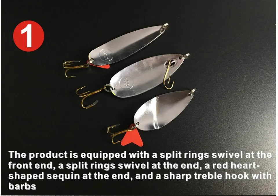 ORJD Metal Fishing Lures - Anti-Rust Copper Hooks