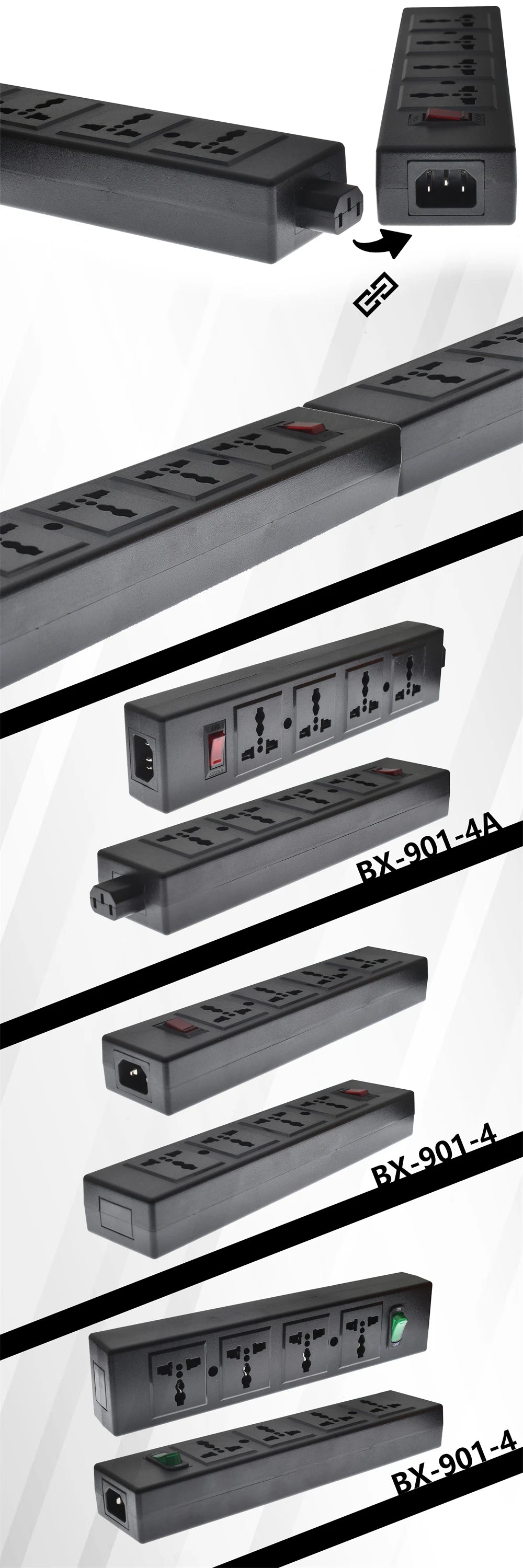 Ổ Điện PDU 4 Ổ Đa Năng Tủ Mạng 250V 13A IEC-C14 - Daisan Mart