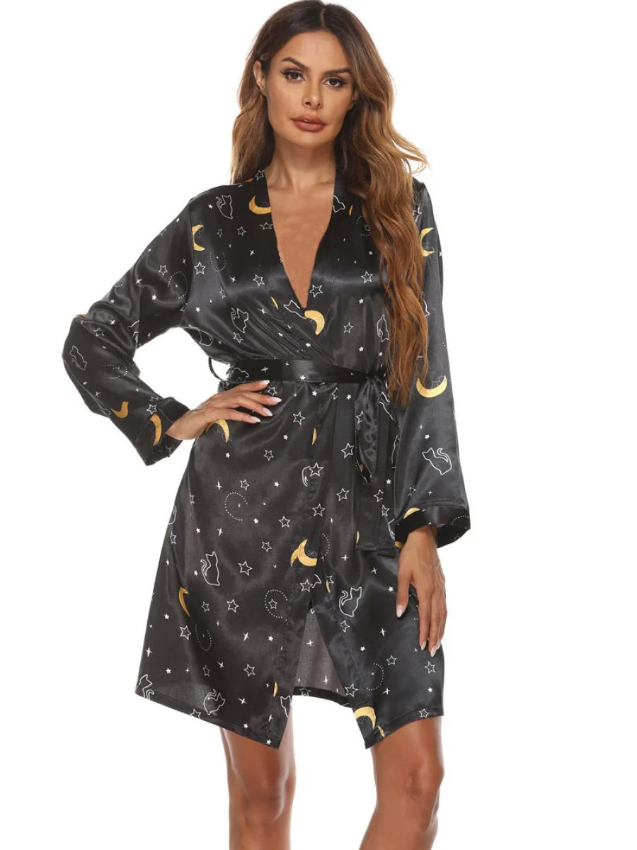 3 Piece Women's Home Furnishings Pajamas Bathrobes + Sling Set Pijama for Women - Daisan Mart