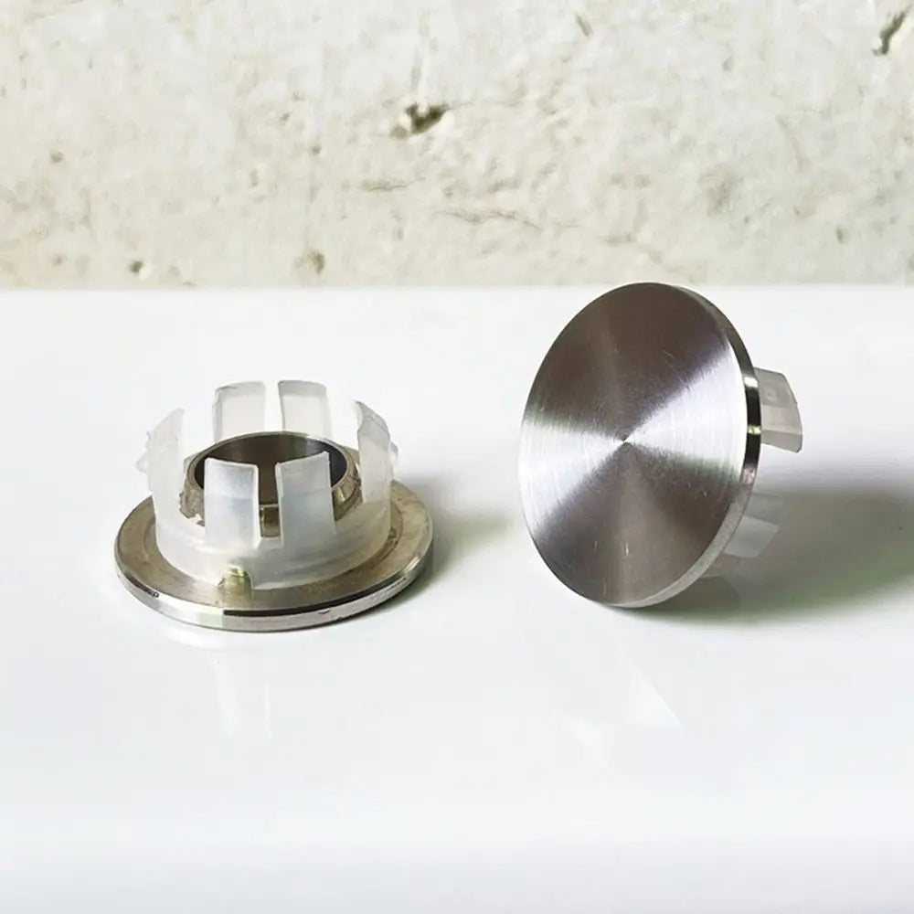 Stainless Steel Sink Overflow Covers Round Replacement Wash Basin Overflow Ring Plug Tub Drain Stopper Kitchen Bathroom Supplies - Daisan Mart