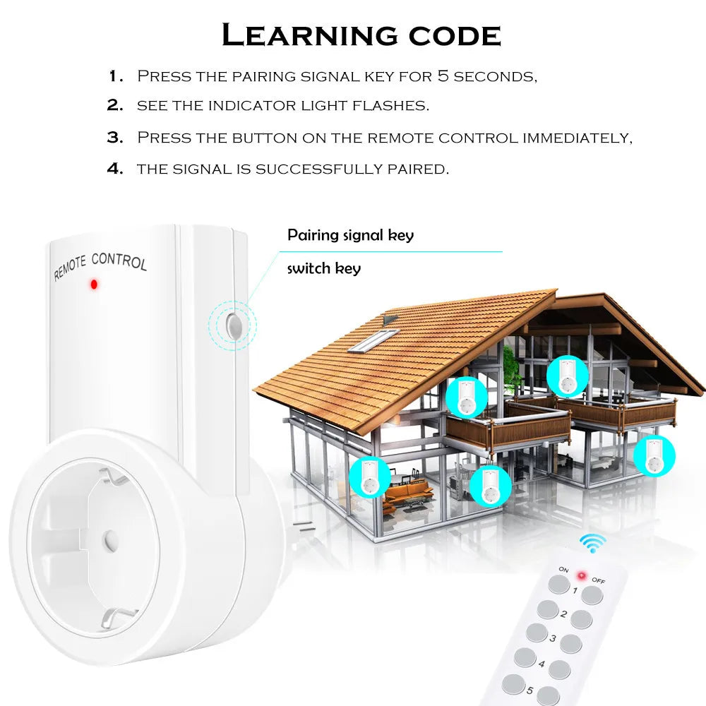 Ổ Cắm Thông Minh RF 433MHz Điều Khiển Từ Xa - Daisan Mart