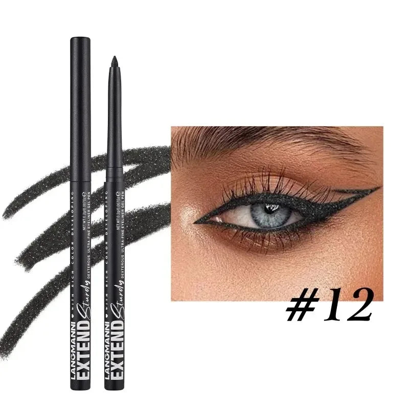 Bút Kẻ Mắt Gel 12 Màu Chống Nước Lâu Trôi Gothic Punk - Daisan Mart