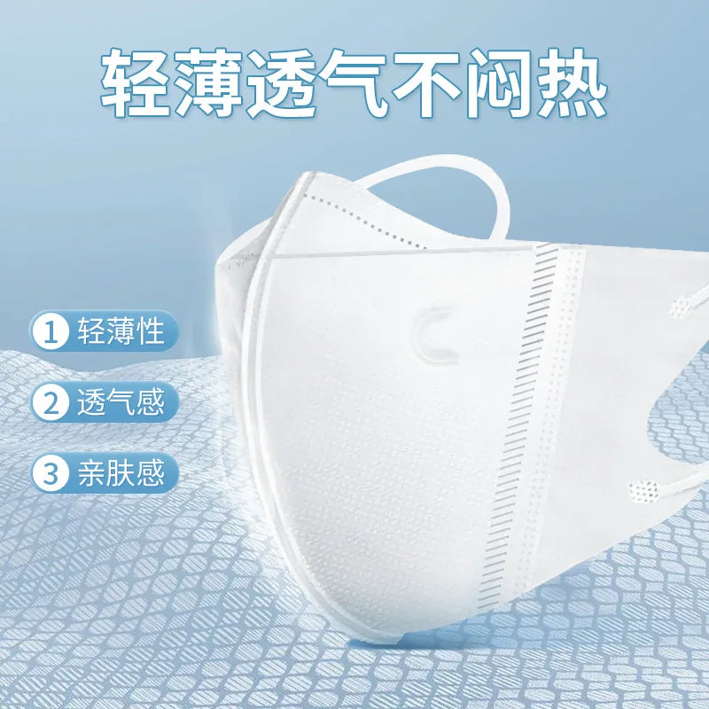 3D three-dimensional face masks with three layers of cold sensitive thin design, breathable independent packaging mascarillas