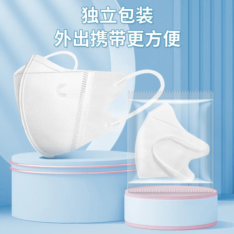3D three-dimensional face masks with three layers of cold sensitive thin design, breathable independent packaging mascarillas