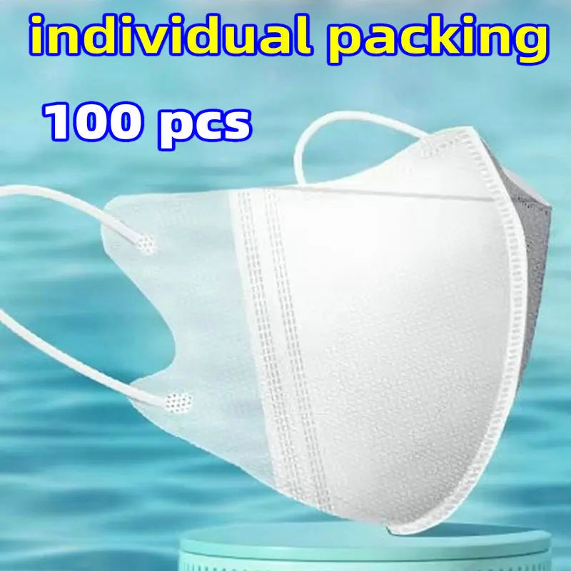 3D three-dimensional face masks with three layers of cold sensitive thin design, breathable independent packaging mascarillas