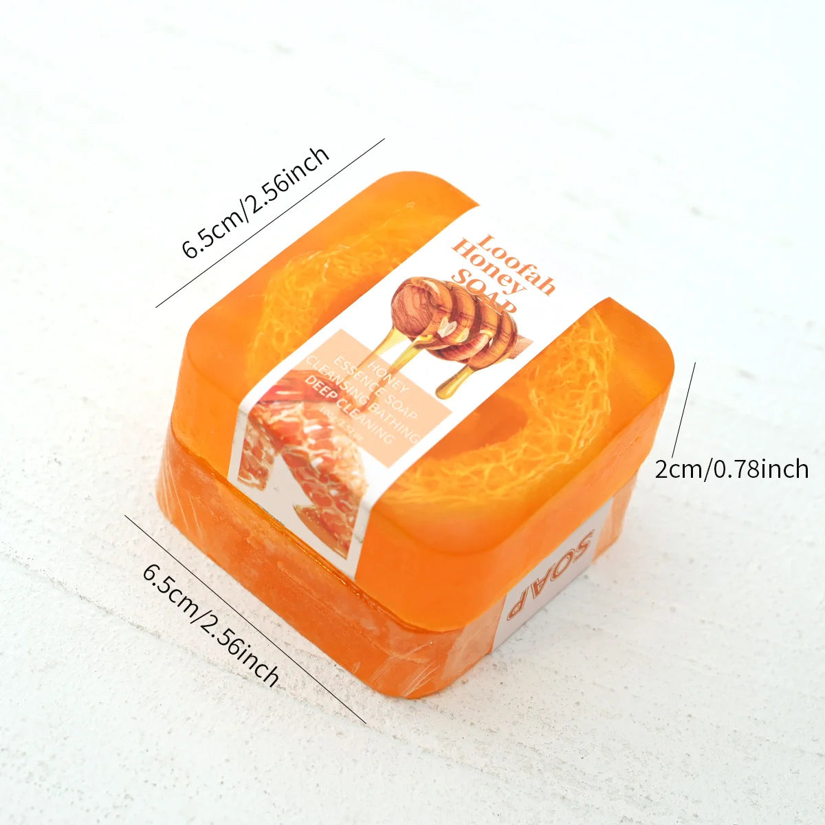 S+100g Lemon Oil Loofah Soap for Deep Cleansing Glowing Body Face Moisturizing Bar Soap Lavender Essential Oil Loofah Soap Bar - Daisan Mart