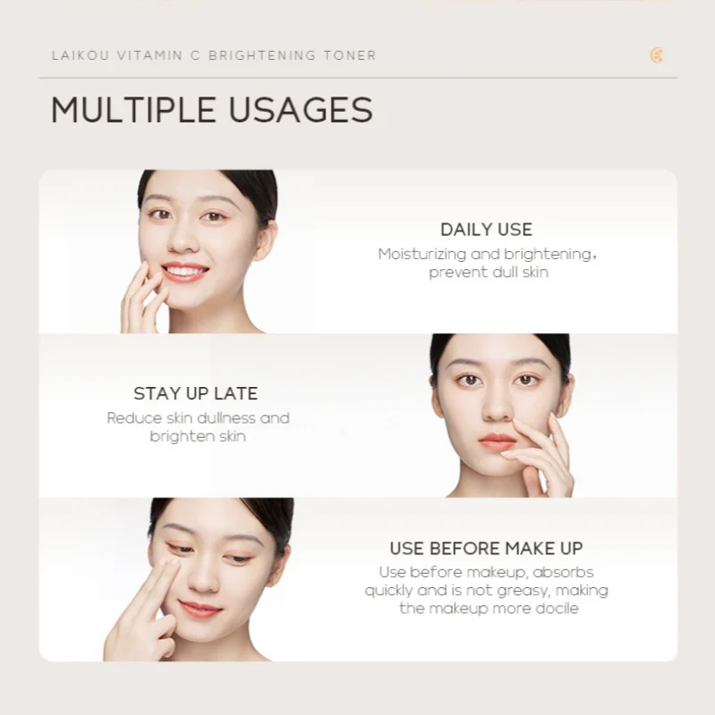 Vitamin C Brightening Toner 100ml Skin Care Hydrating Moisturizer for Glowing Skin with Antioxidant Properties Korean Skin Care