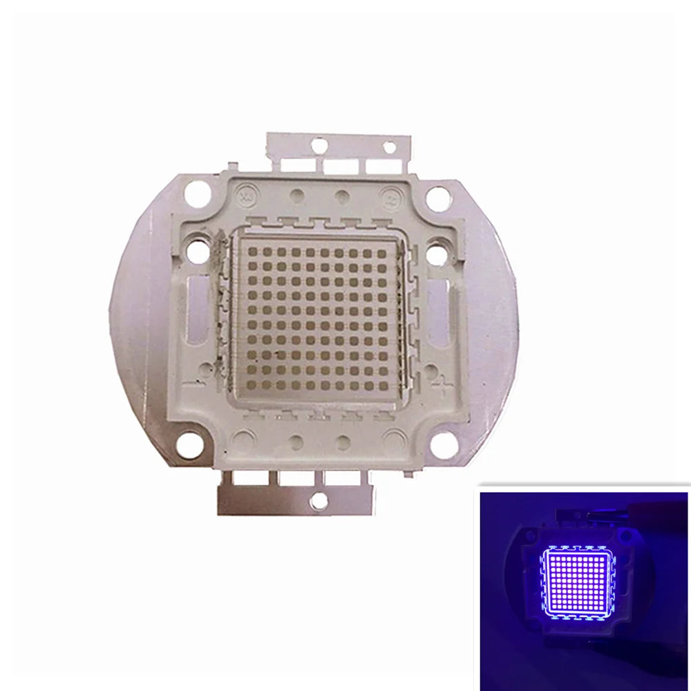 Chip LED Tím UV 395nm Công Suất Cao 20W-100W - Daisan Mart