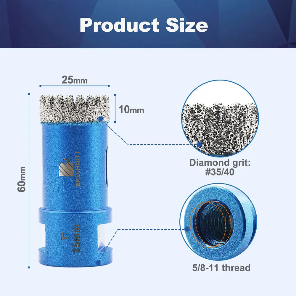 Mũi Khoan Kim Cương Đa Năng 19-102mm Cho Đá & Gạch - Daisan Mart