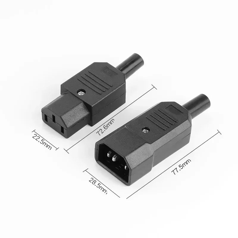 Ổ Cắm Nguồn AC C13 C14 Panel Đen 10A 250V UPS PDU - Daisan Mart