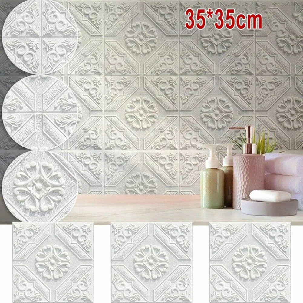 Miếng Dán Tường 3D Giả Gạch Chống Nước Tự Dán 35cm - Daisan Mart