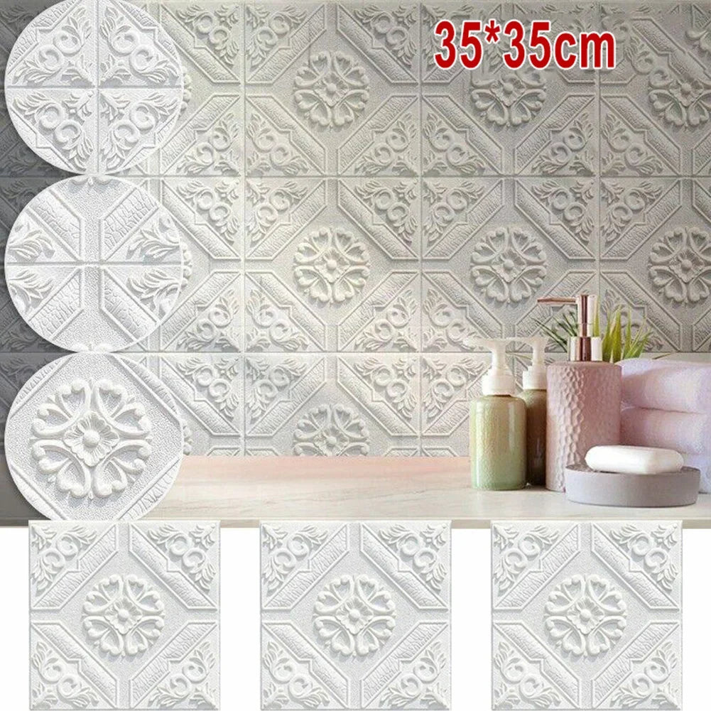 Miếng Dán Tường 3D Giả Gạch Chống Nước Tự Dán 35cm - Daisan Mart