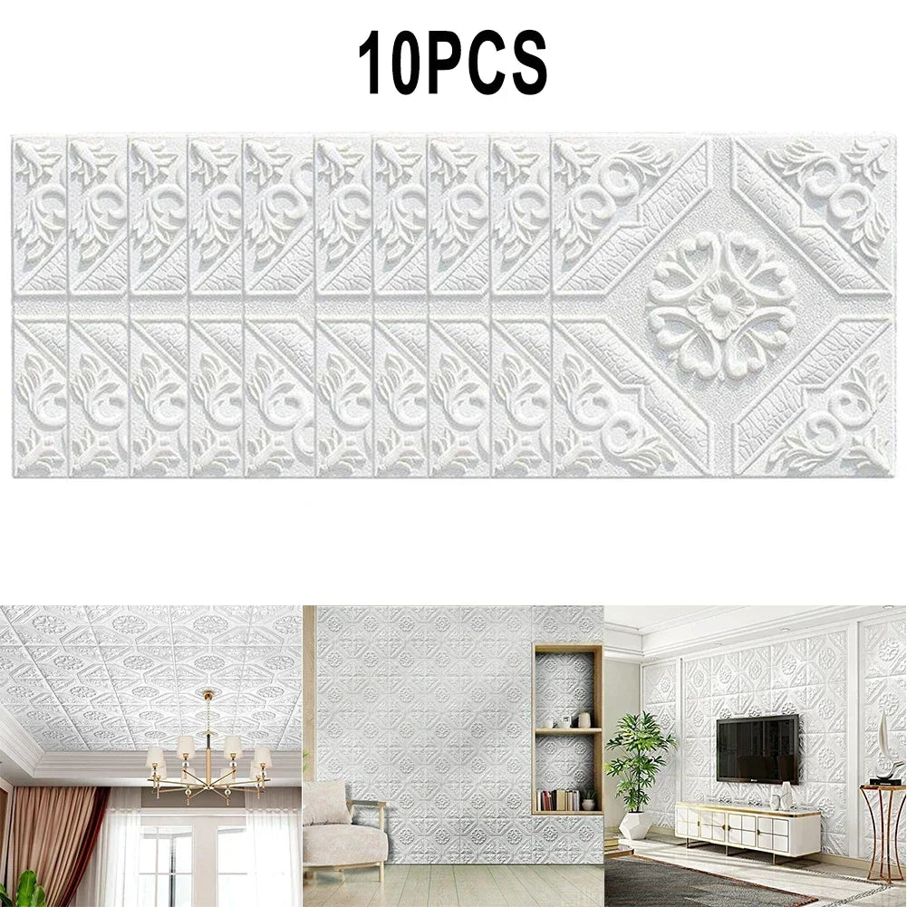 Miếng Dán Tường 3D Giả Gạch Chống Nước Tự Dán 35cm - Daisan Mart