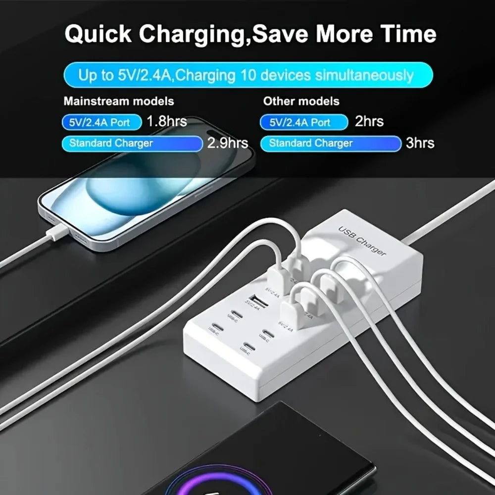 Sạc Nhanh Đa Năng 50W - Hub USB C PD 10-trong-1 - Daisan Mart
