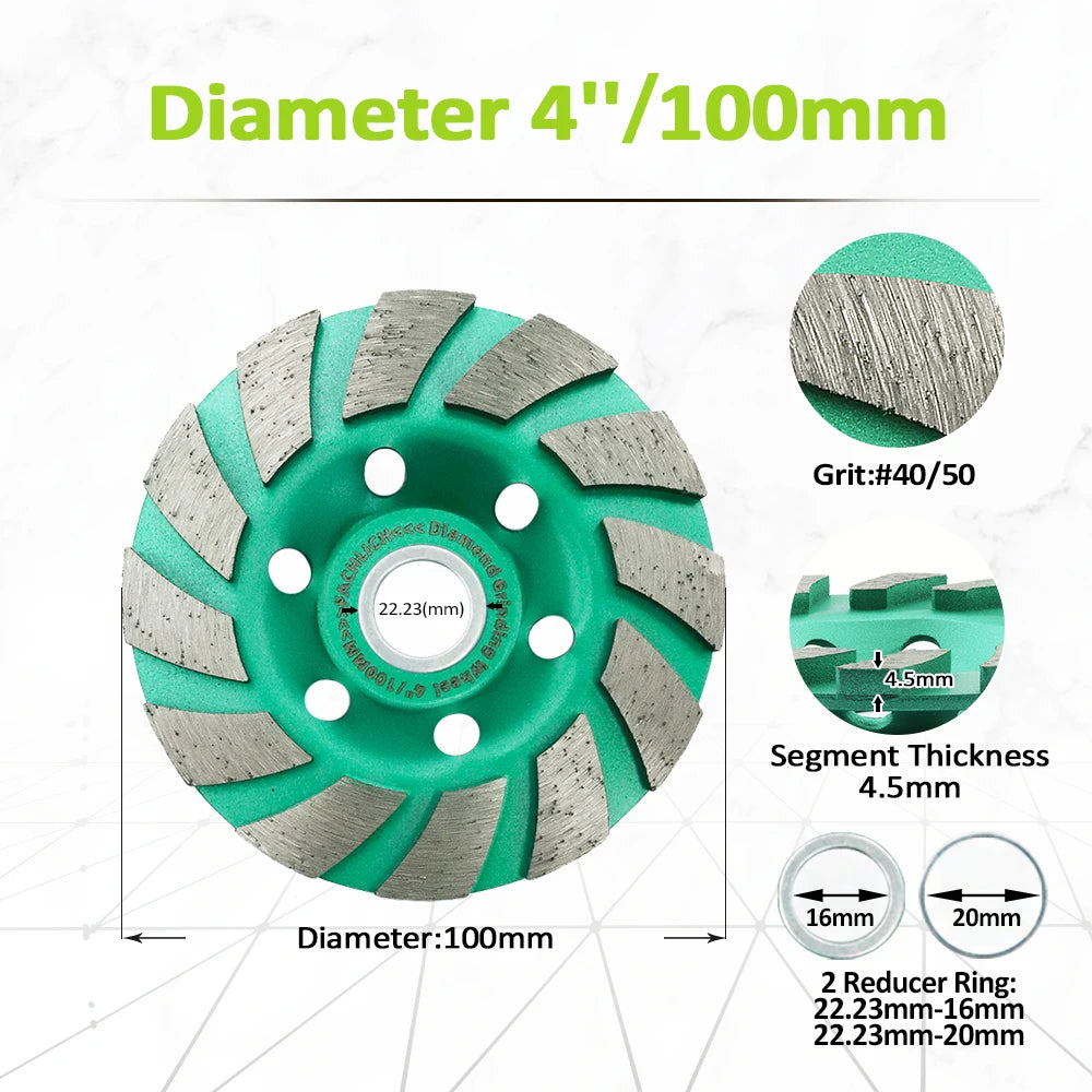 Đá mài kim cương 4-5 inch cho máy mài góc đa năng - Daisan Mart