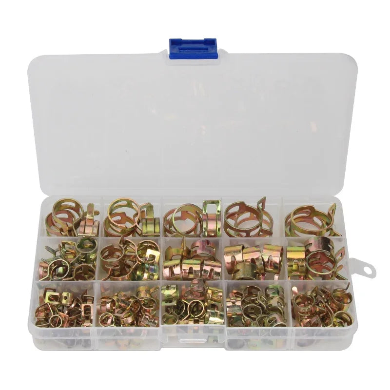 75/115PCS Car & Truck Spring Clips Fuel Oil Water Hose Clip Pipe Tube Clamp Fastener with 1PC Hose Clamp Pliers Set - Daisan Mart
