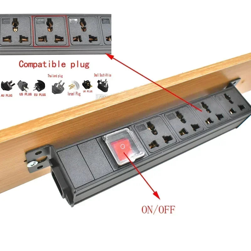 Ổ cắm điện bàn C14 PDU giấu kín văn phòng 10A. - Daisan Mart