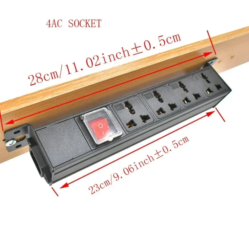 Ổ Điện PDU C14 Âm Bàn 10A Văn Phòng Đa Năng - Daisan Mart